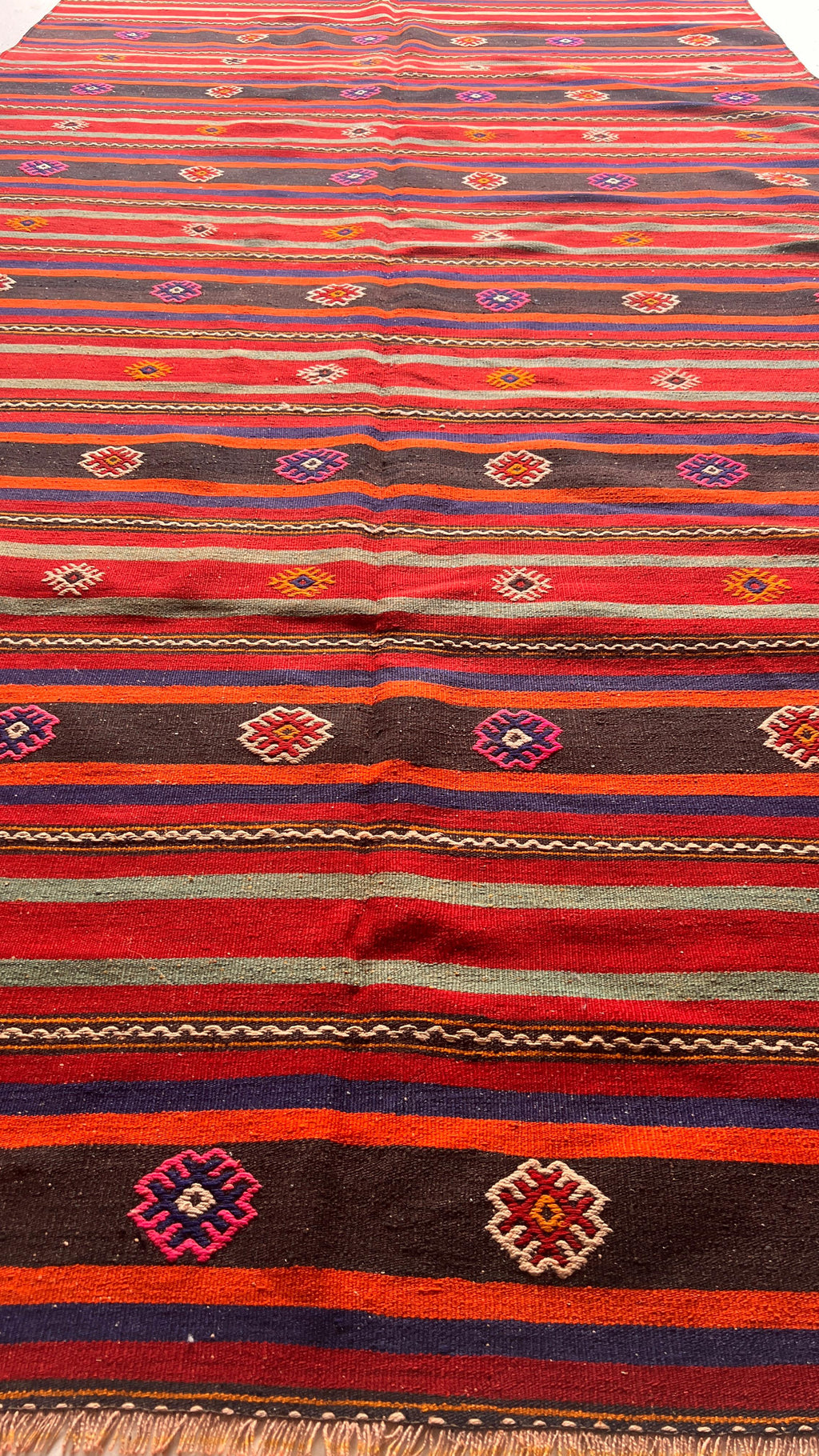 60-Year-Old Handmade Sivas Cicim Kilim – 168 × 308 cm – Vintage Turkish Wool Rug