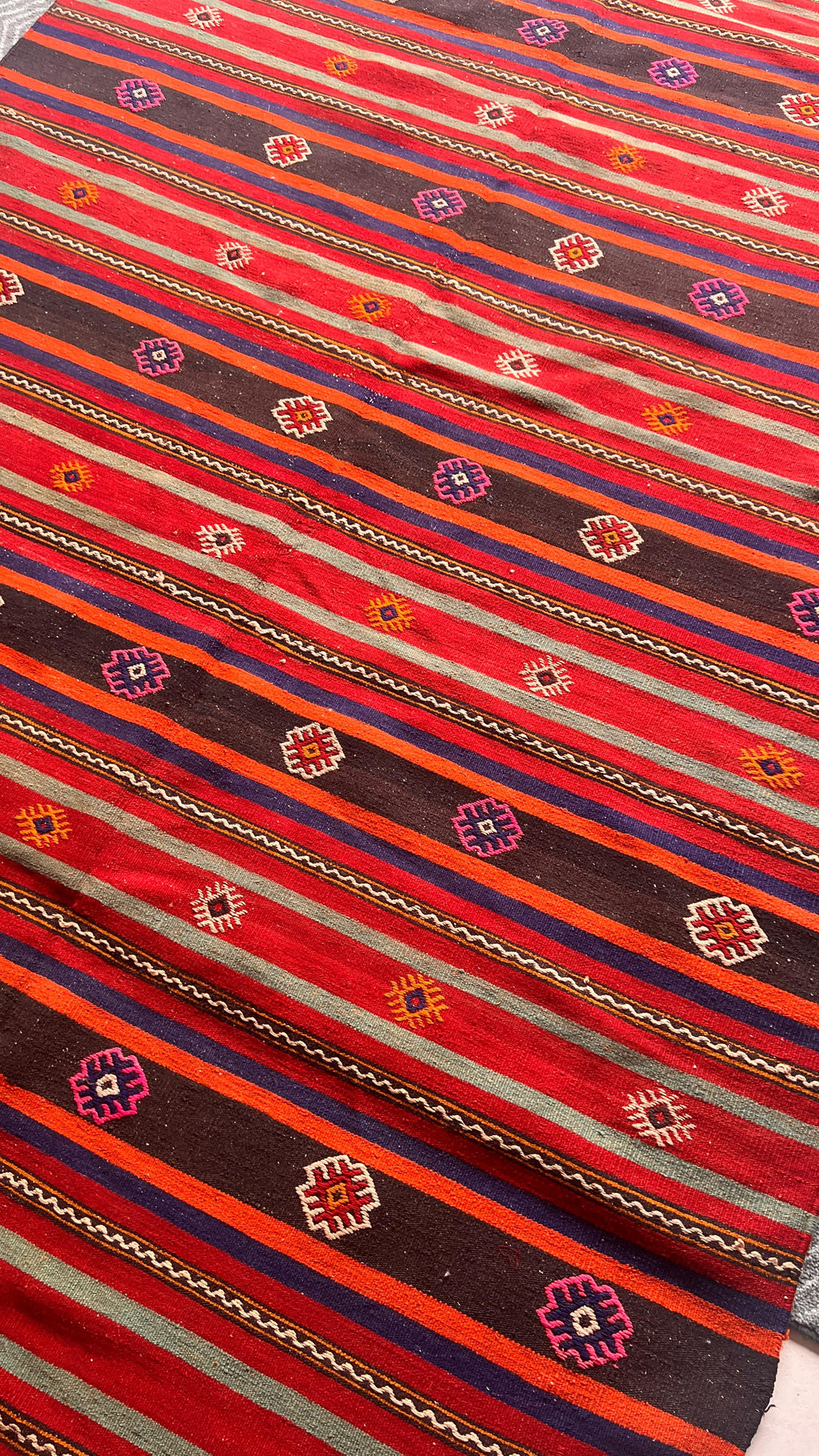 60-Year-Old Handmade Sivas Cicim Kilim – 168 × 308 cm – Vintage Turkish Wool Rug
