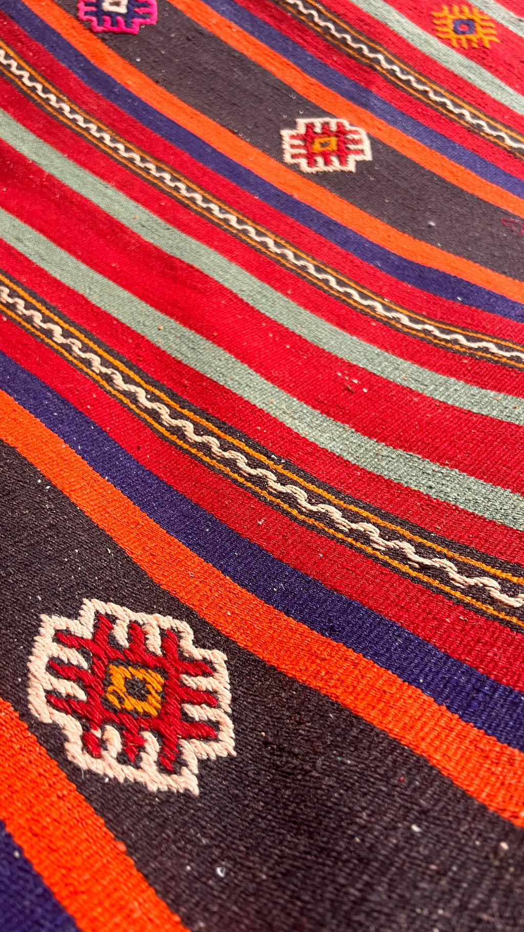60-Year-Old Handmade Sivas Cicim Kilim – 168 × 308 cm – Vintage Turkish Wool Rug