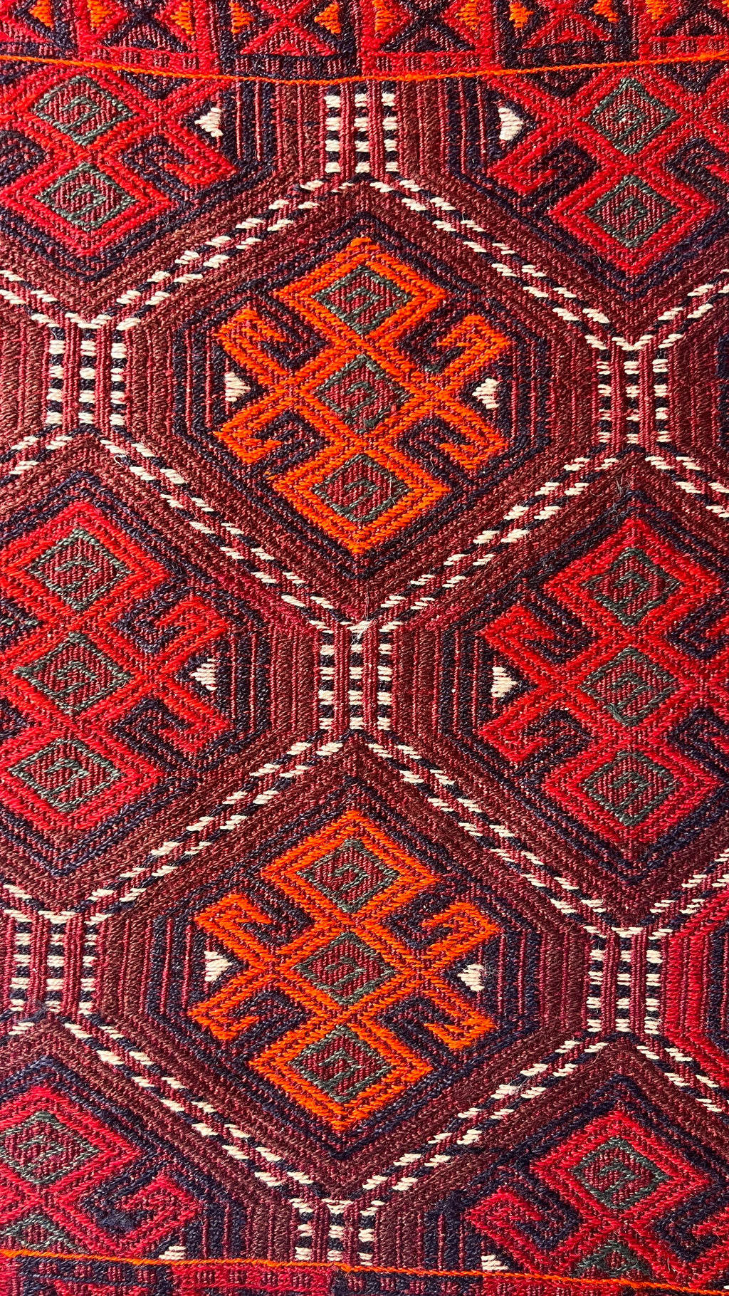 Handmade Persian Cicim Kilim – 128 × 220 cm – Vintage Wool Tribal Rug