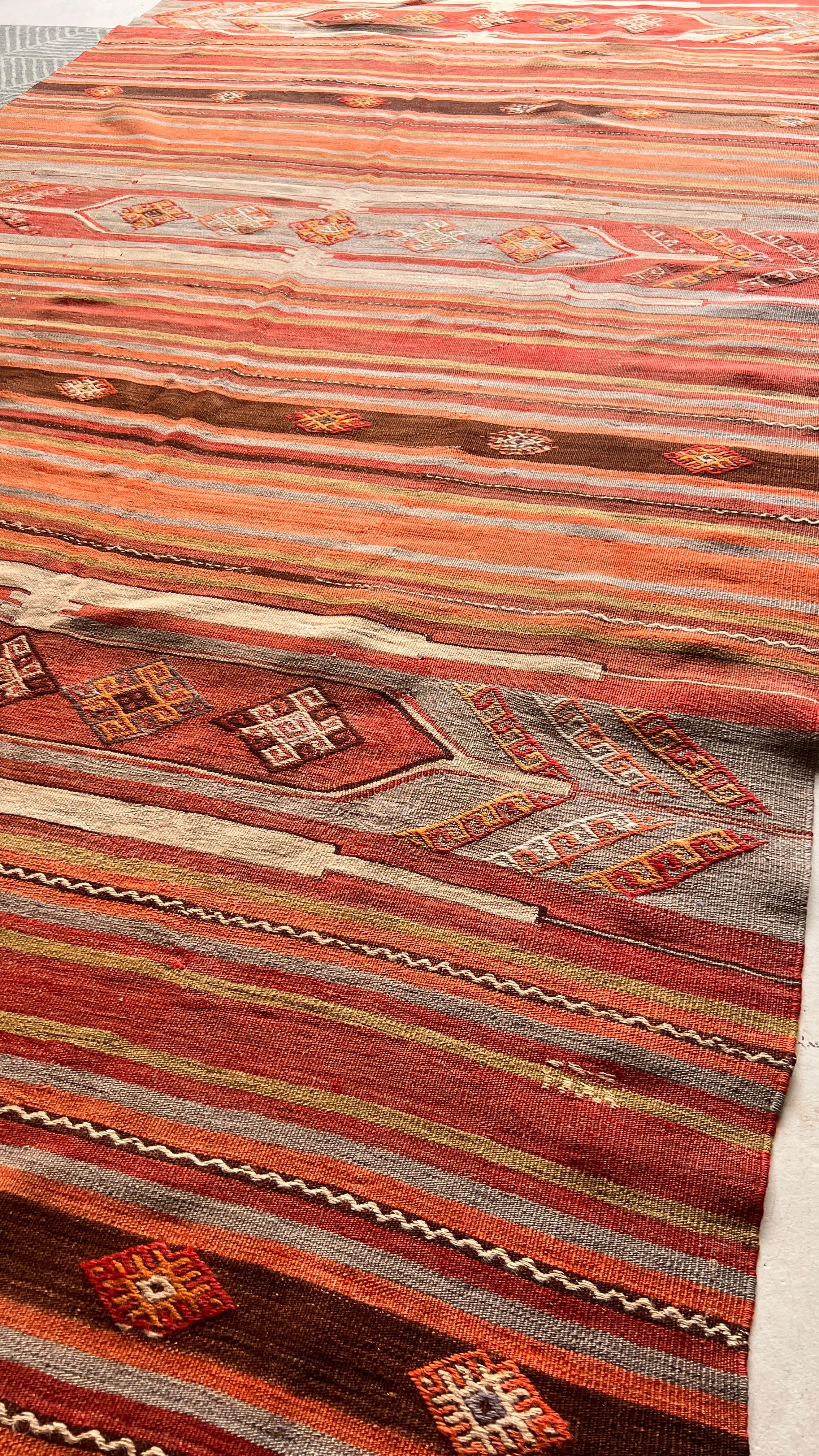 Handmade Sivas Kilim Runner – 151 × 325 cm – Vintage Turkish Wool Kilim