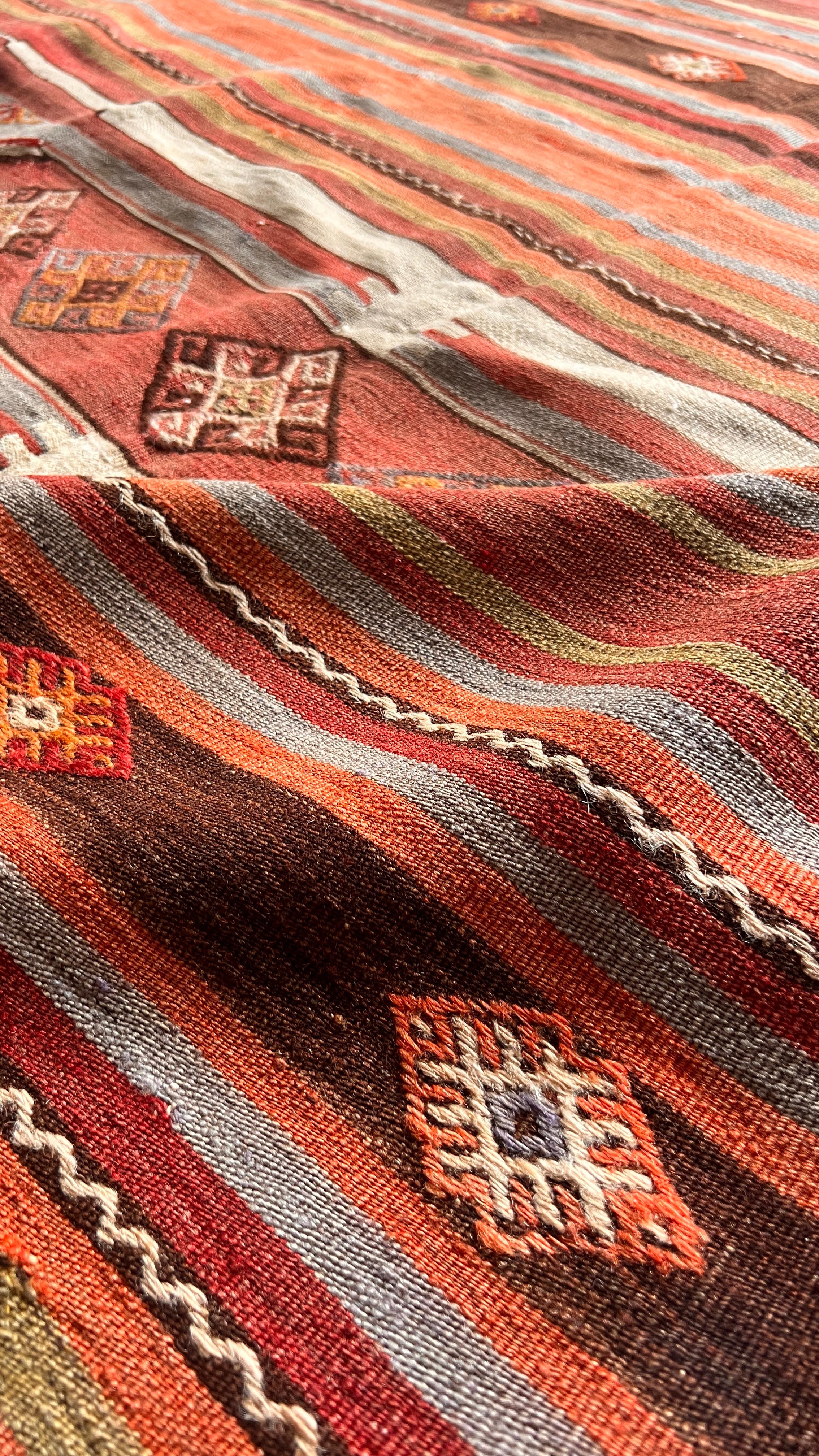 Handmade Sivas Kilim Runner – 151 × 325 cm – Vintage Turkish Wool Kilim