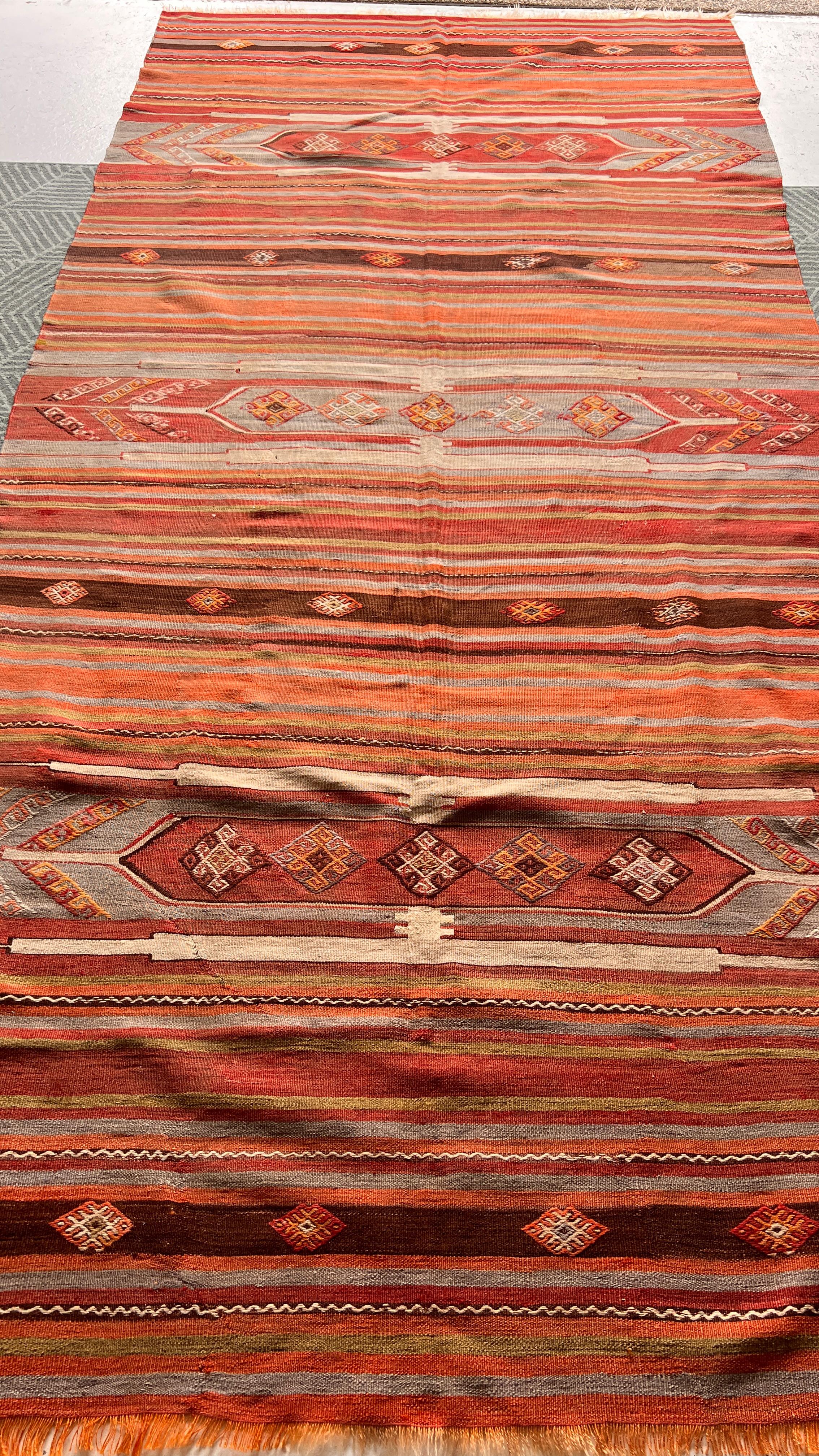 Handmade Sivas Kilim Runner – 151 × 325 cm – Vintage Turkish Wool Kilim