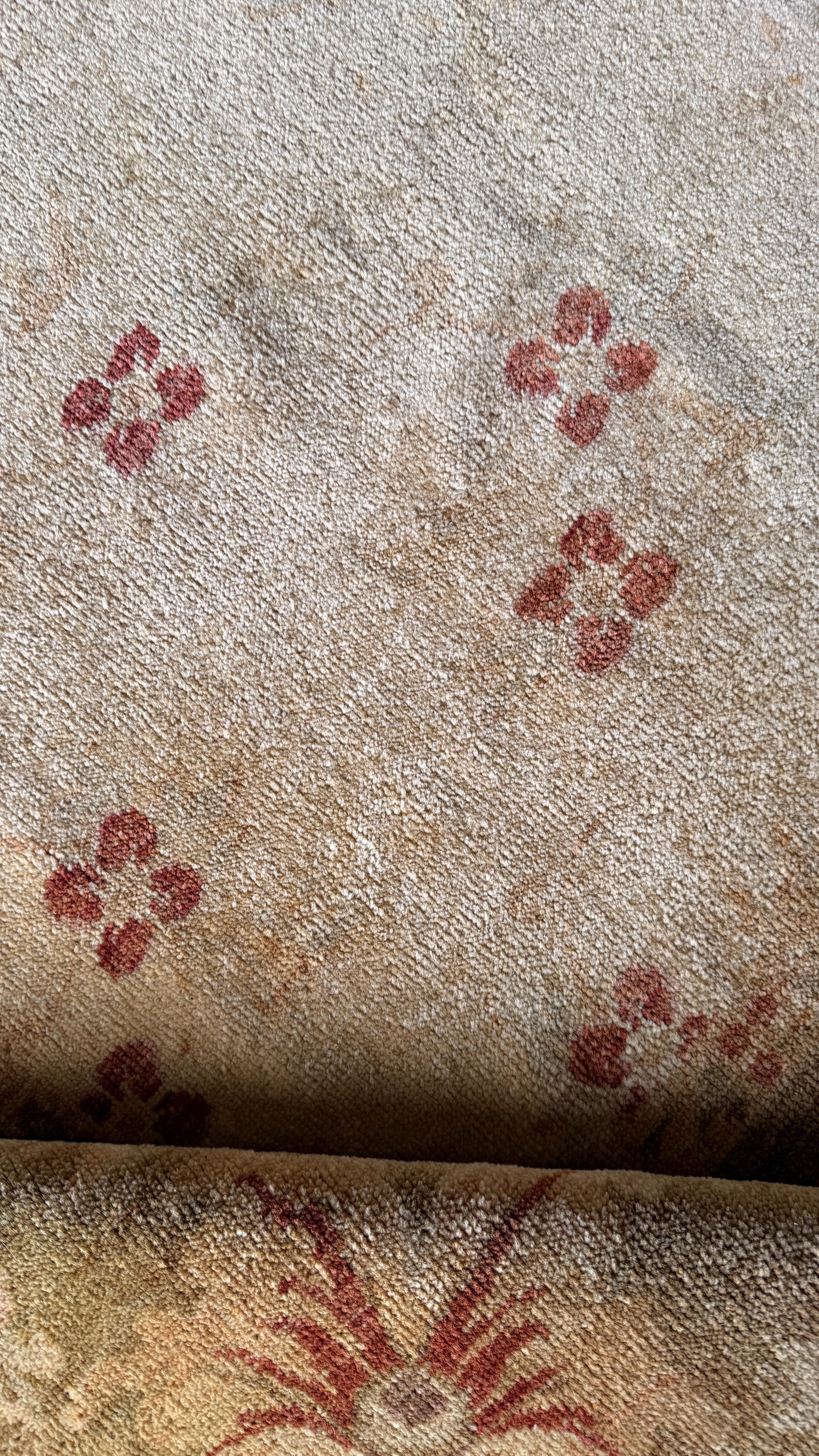 Ottoman Oushak Rug – 171 × 230 cm – Handmade Turkish Wool Rug – Soft Neutral Vintage Design