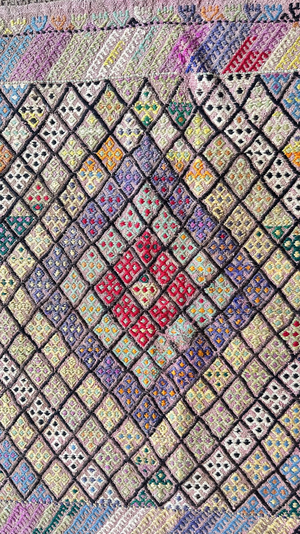 Vintage Sultanhanı Cicim Kilim – Multicolour · 96 × 103 cm