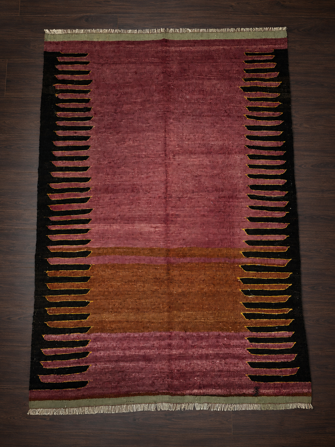 115 × 164 cm | Authentic Handmade Turkish Wool Kilim(c. 1950s)