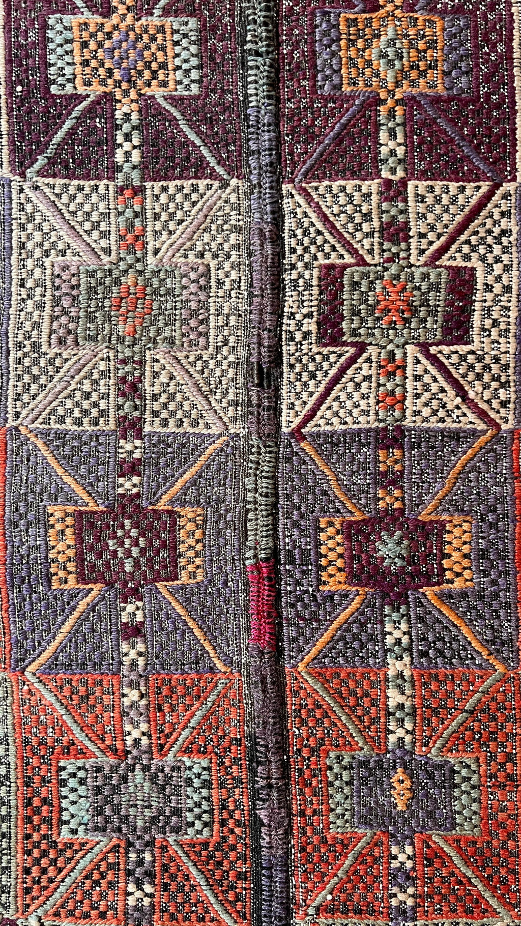 Handwoven Turkish Cicim Kilim – 197 × 228 cm – Vintage Tribal Wool Rug