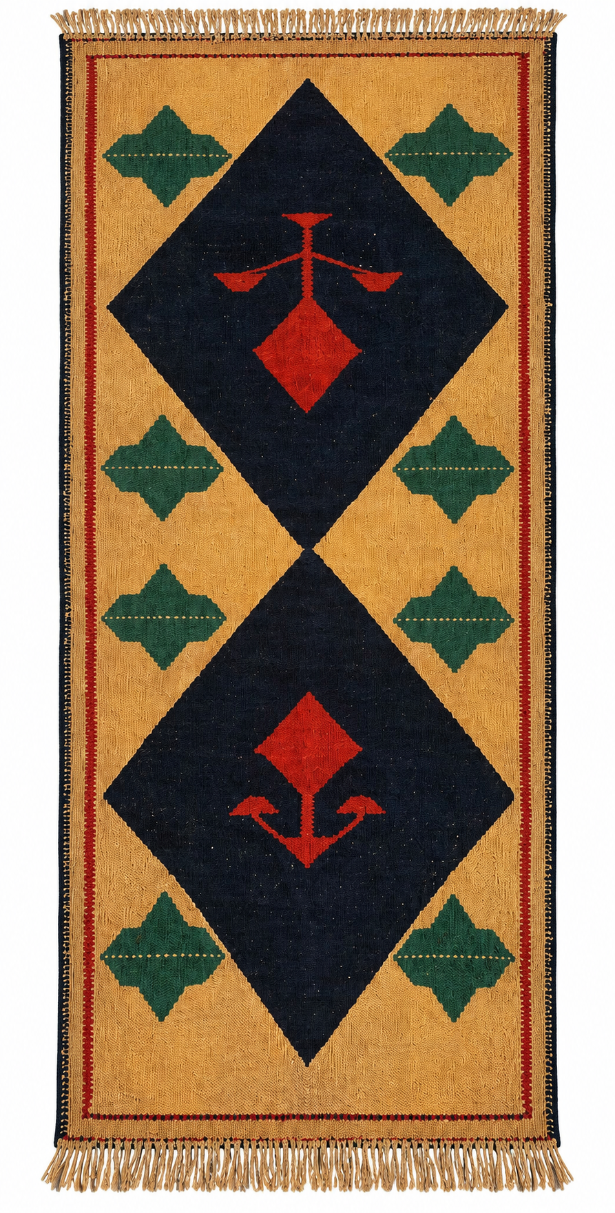 Oushak Kilim Runner – Sand · 113 × 223 cm