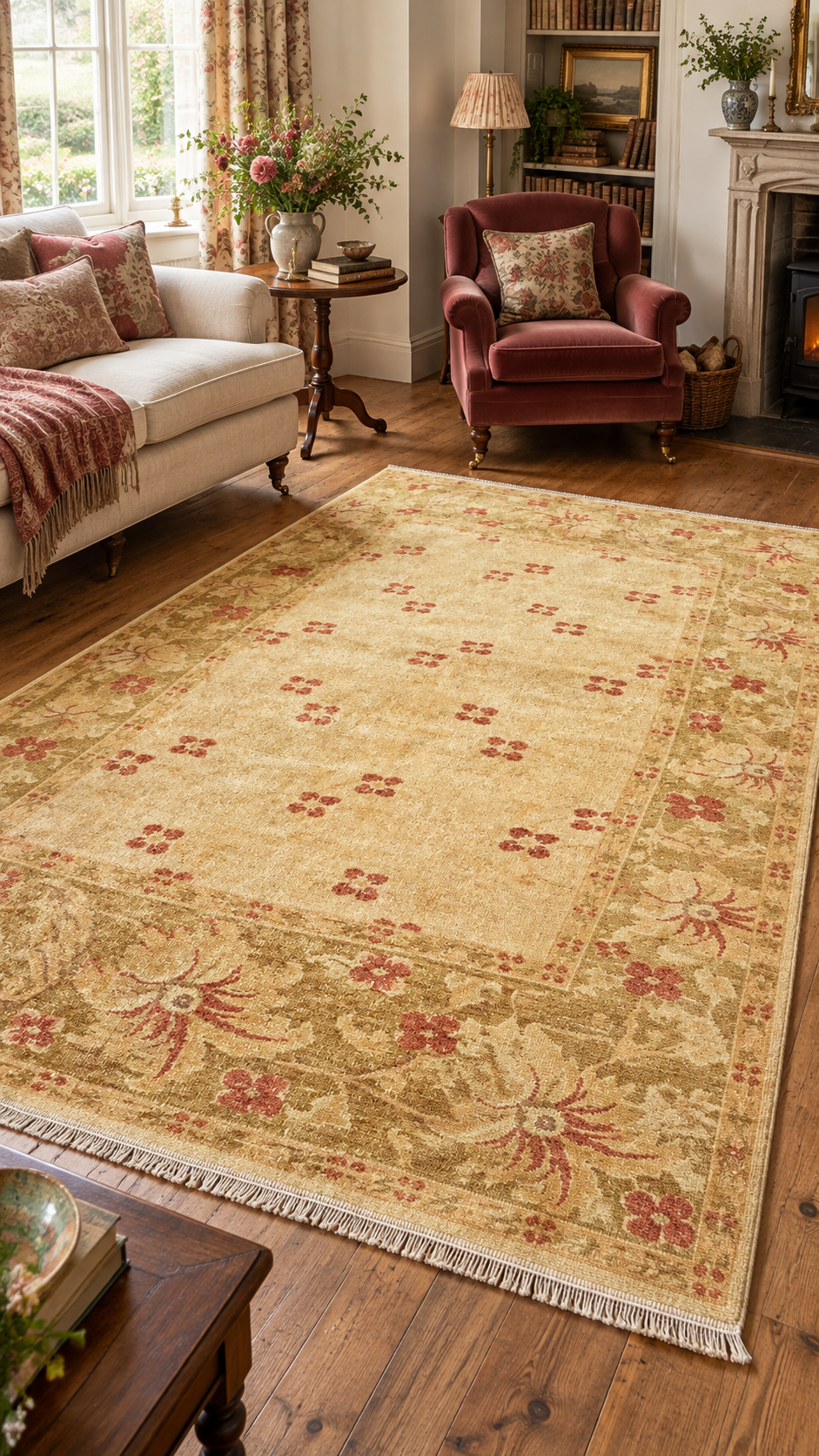 Ottoman Oushak Rug – Gold · 171 × 230 cm