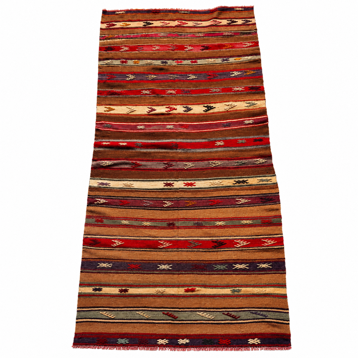 Turkish Kilim – Terracotta · 143 × 253 cm