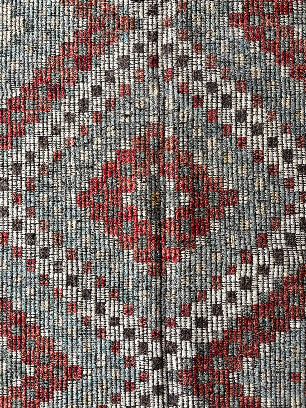 Vintage Balıkesir Cicim Kilim, Pale Blue & Red, 195 × 343 cm – detail view 2
