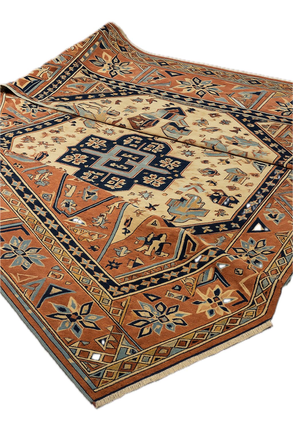 Premium Anatolian Kars Kazak Handwoven Rug – 330×440 cm | Large Wool Tribal Carpet