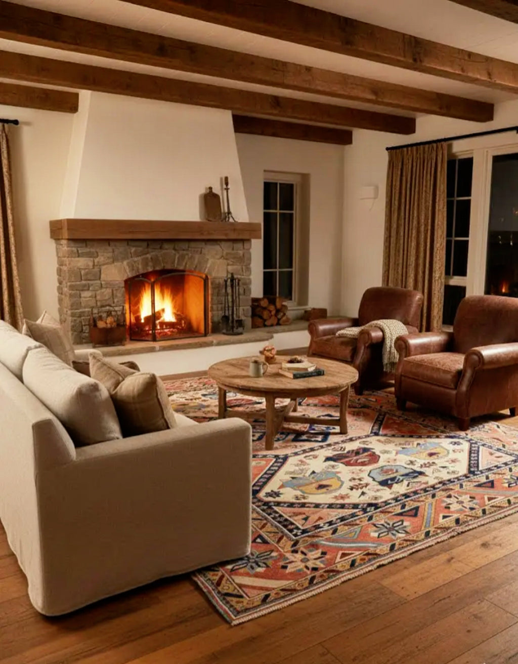 Premium Anatolian Kars Kazak Handwoven Rug – 330×440 cm | Large Wool Tribal Carpet