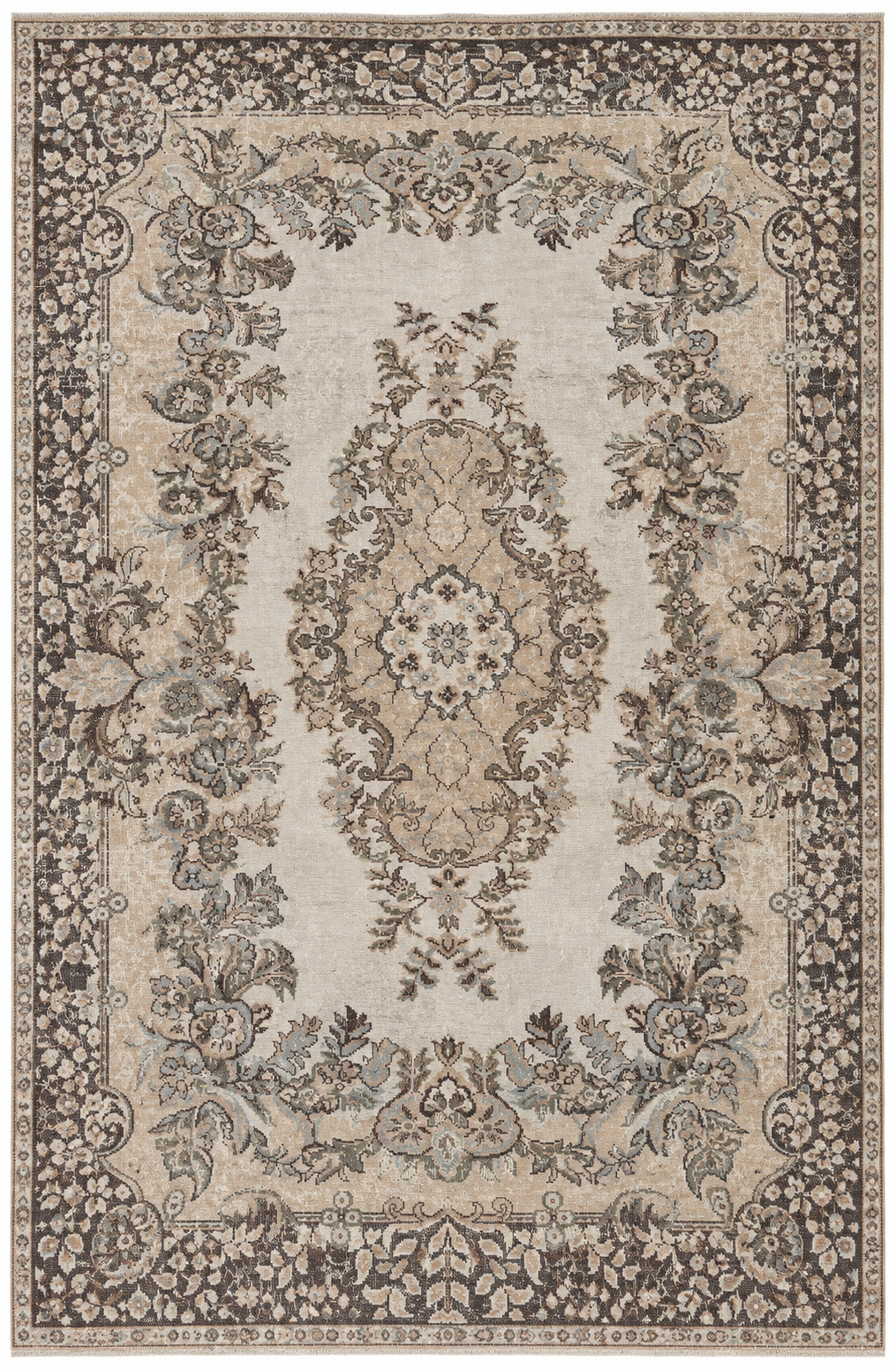 Vintage Turkish Rug – Beige · 177 × 271 cm