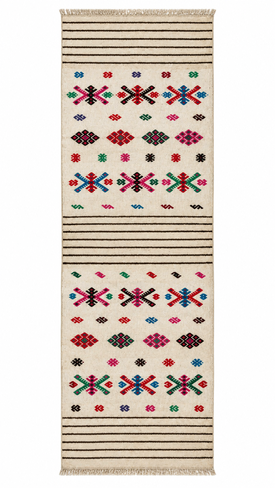 Vintage Sultanhanı Kilim Runner – Ivory · 67 × 220 cm