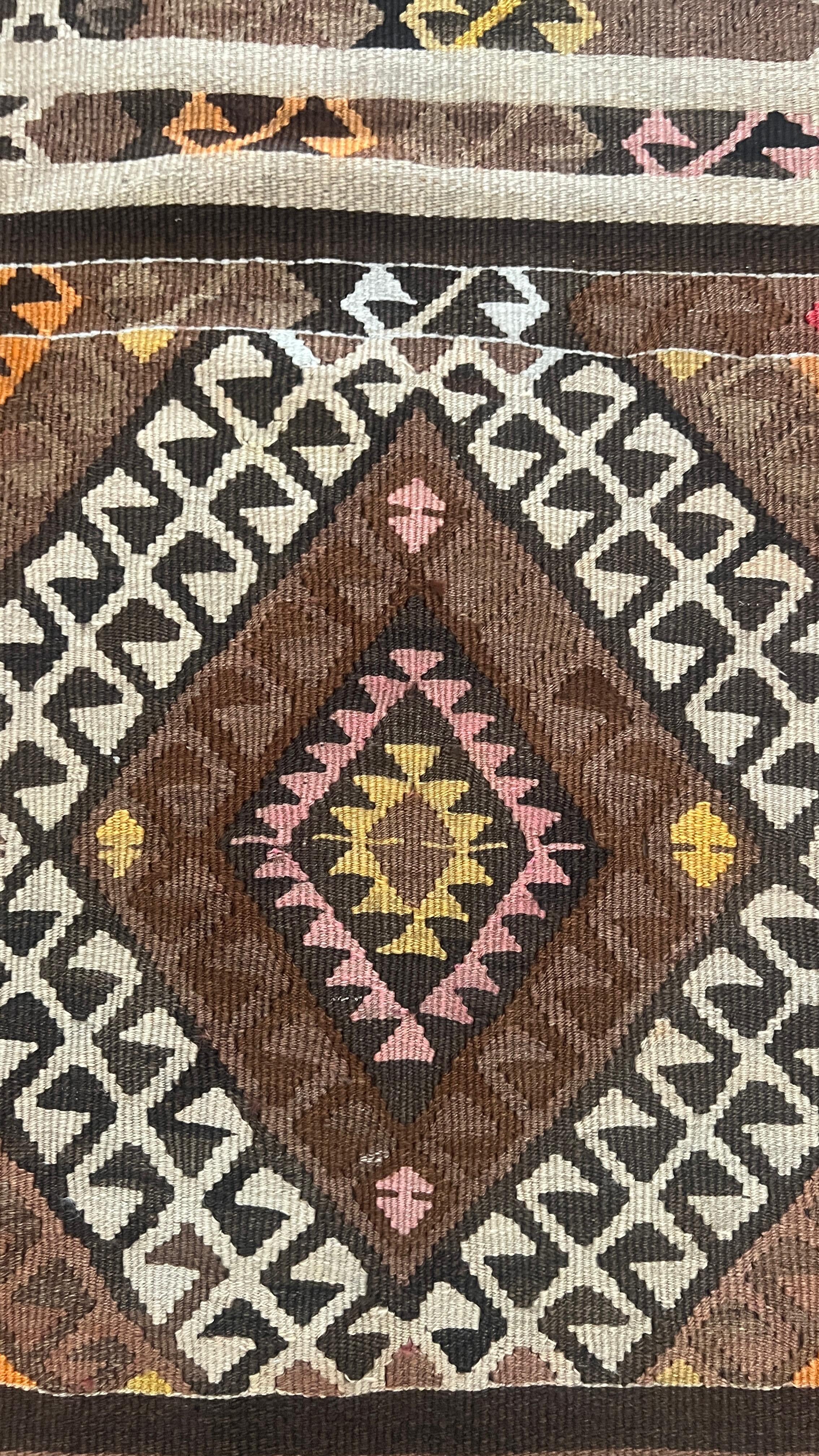Handwoven Anatolian Kilim Runner – 80x390 cm – Wool Tribal Rug – Extra Long Vintage Design