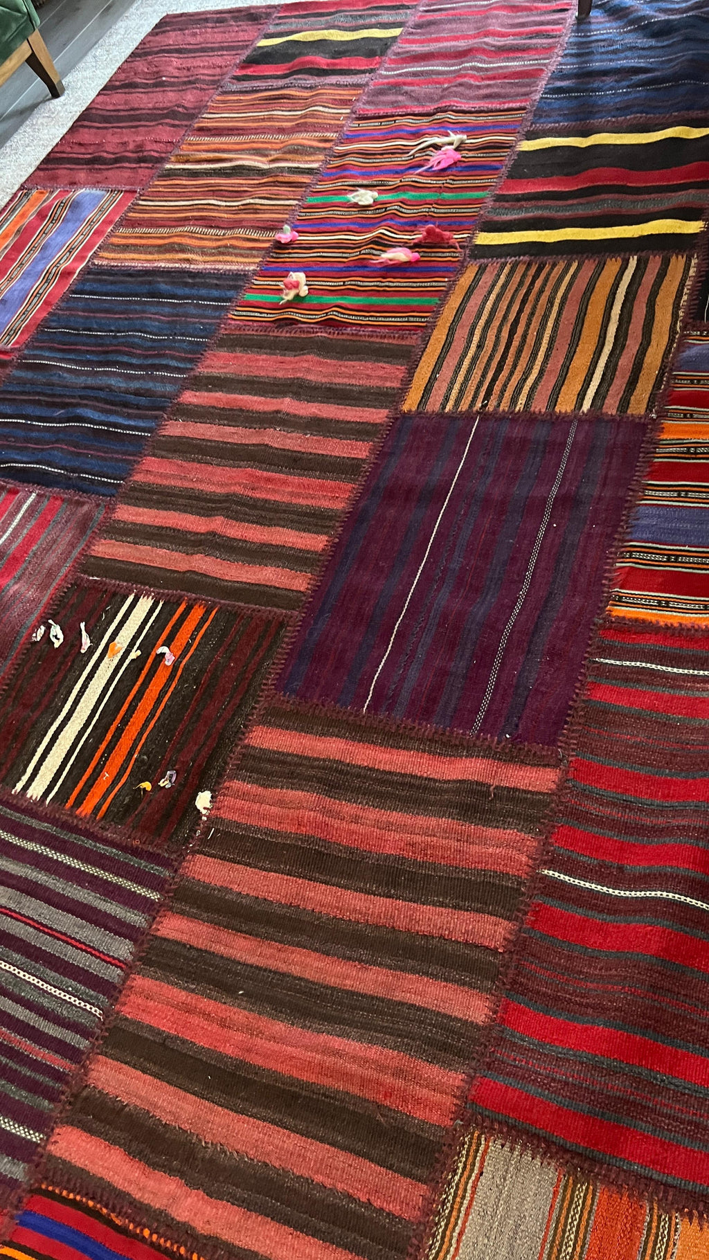 Large Patchwork Kilim Rug – 201x298 cm