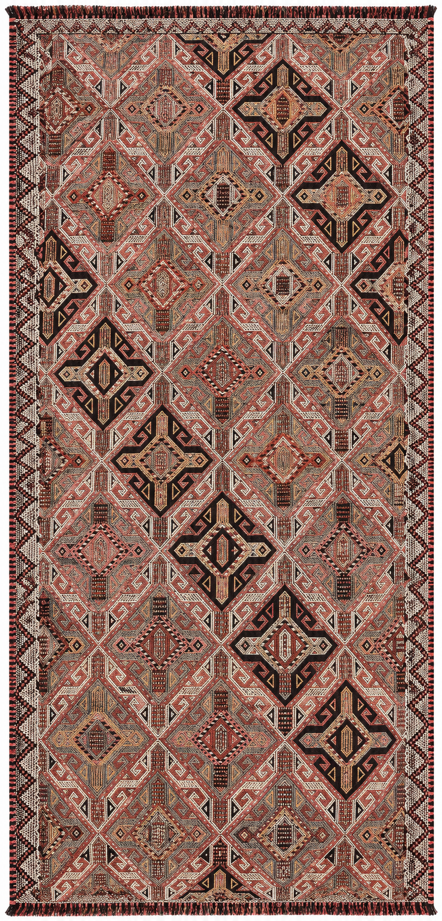 Mut Cicim Kilim, Earth Tones, 142 × 297 cm