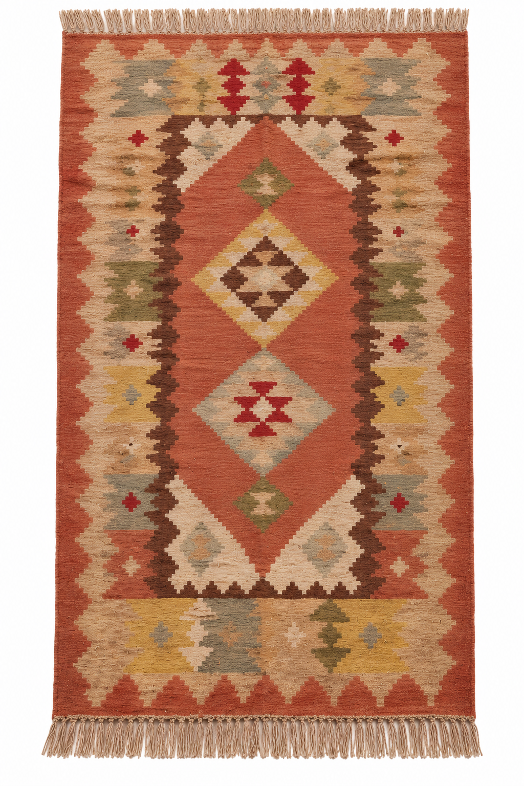 Turkish Kilim – Blush Pink · 136 × 214 cm