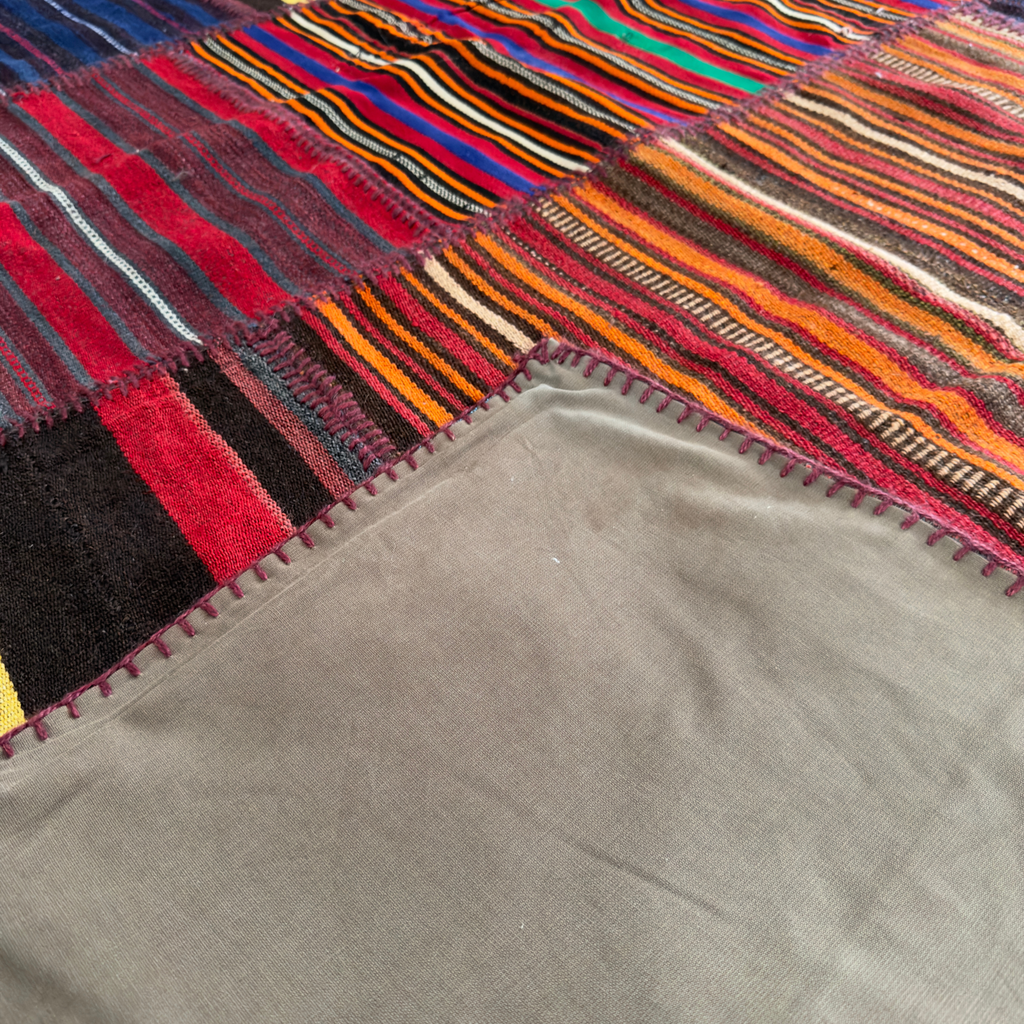 Patchwork Kilim Rug, Multicolour, 201 × 298 cm – detail view 6