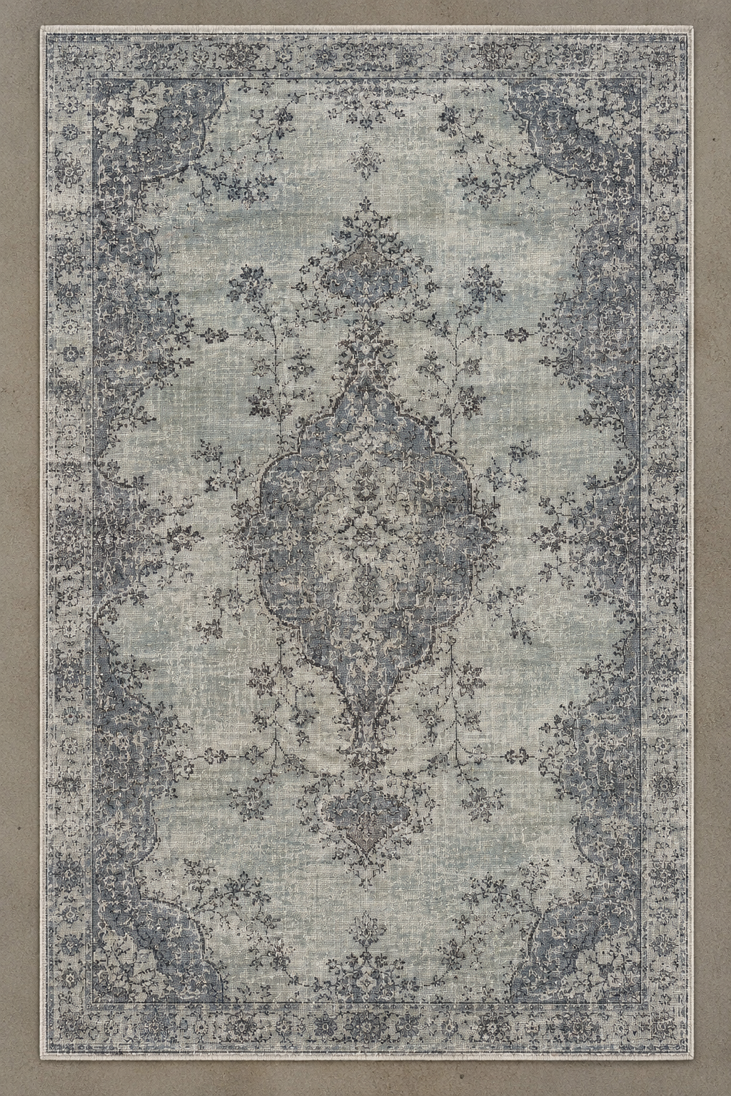 Vintage Turkish Rug, Blue, 184 × 287 cm