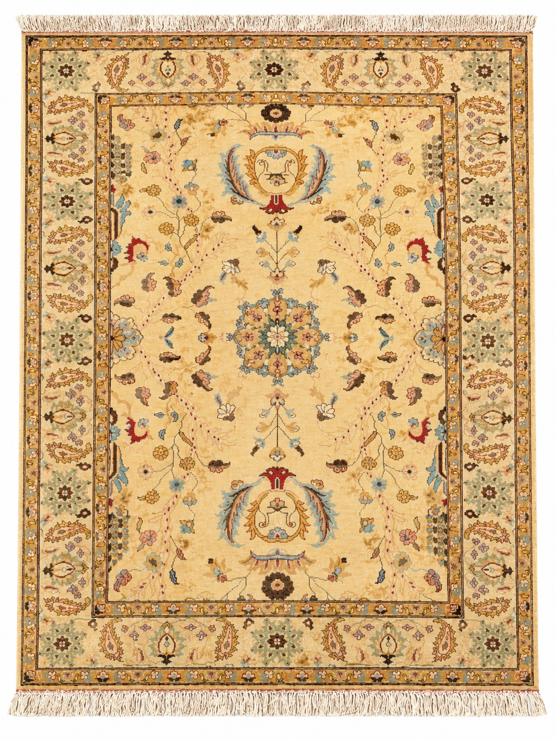 Afghan Rug, Ivory, 150 × 200 cm