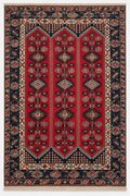 Turkish Döşemealtı Rug, Red Navy, 200 × 300 cm