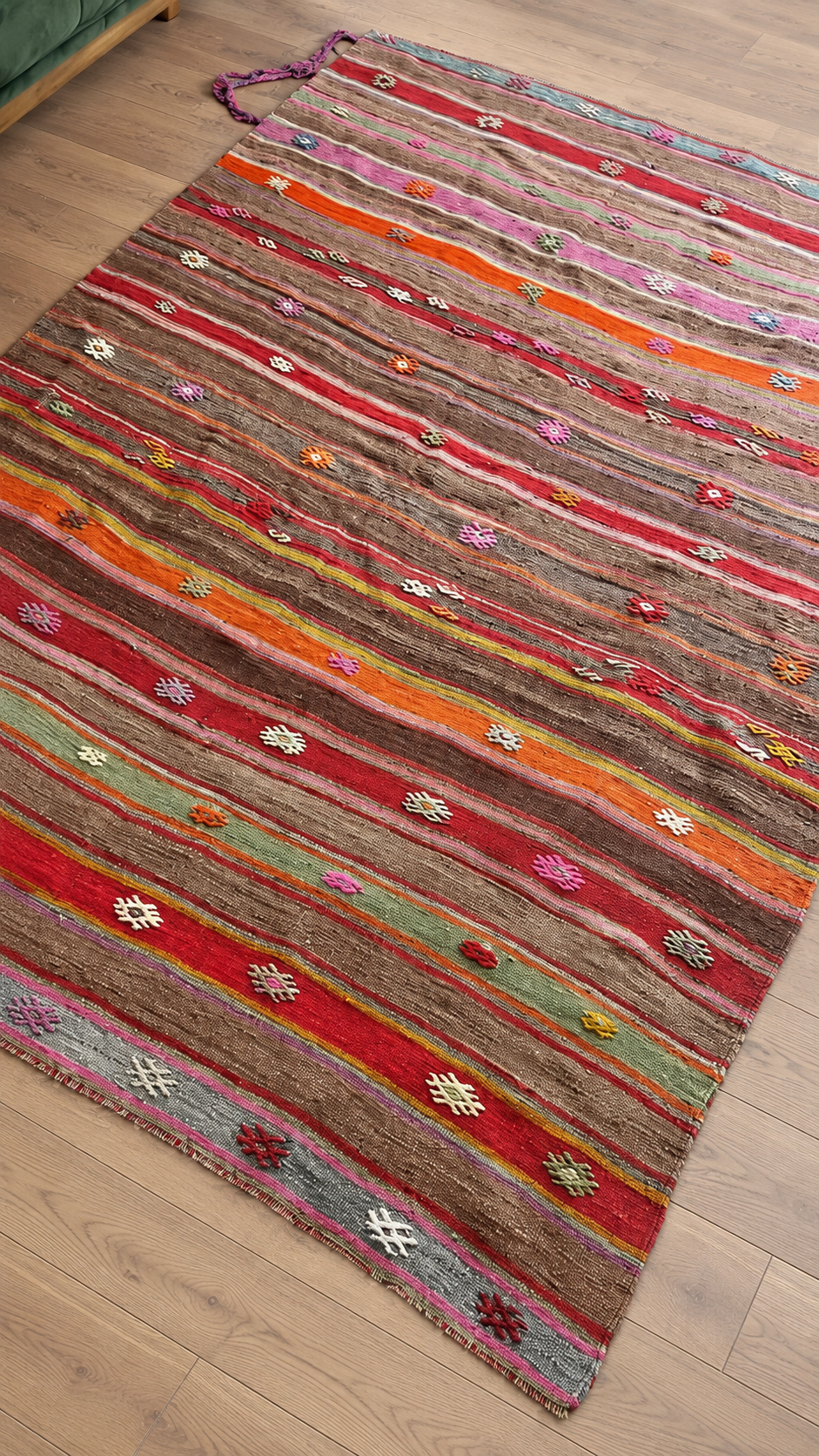 Turkish Kilim – 135 × 200 cm – Handmade Wool Kilim – Vintage Anatolian Flatweave Rug