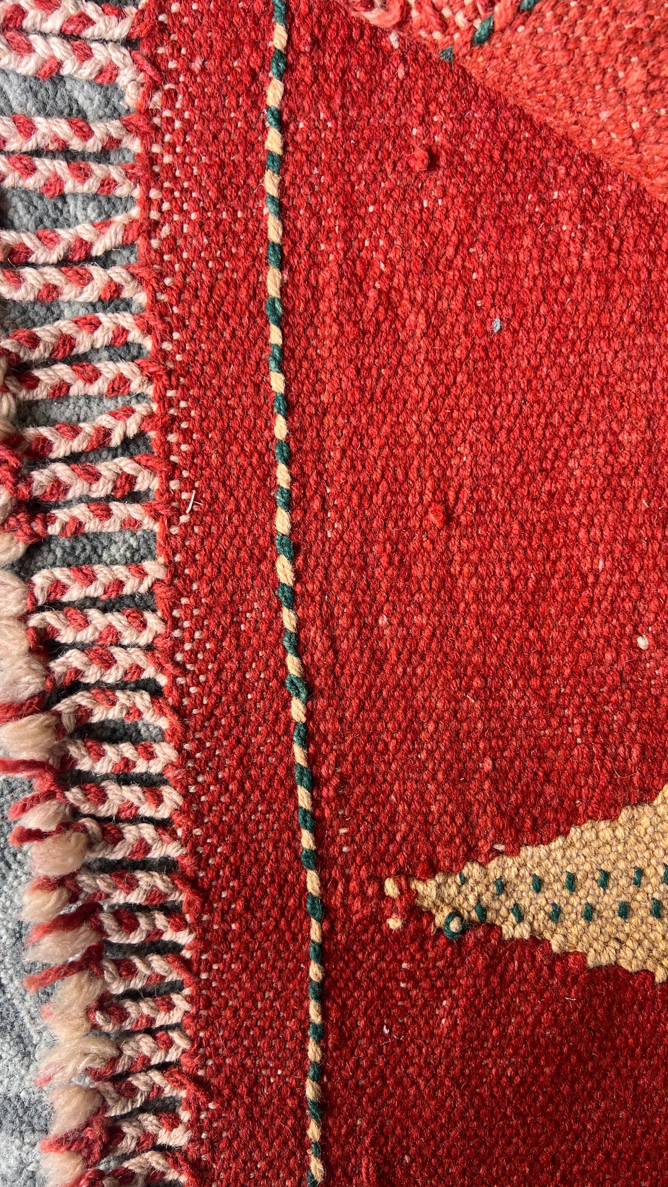 Handwoven Indian Kilim Runner – 105 × 228 cm – Cotton & Linen Blend Tribal Kilim