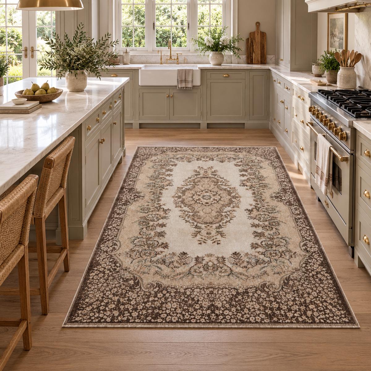 Vintage Turkish Rug, Beige, 177 × 271 cm – detail view 1