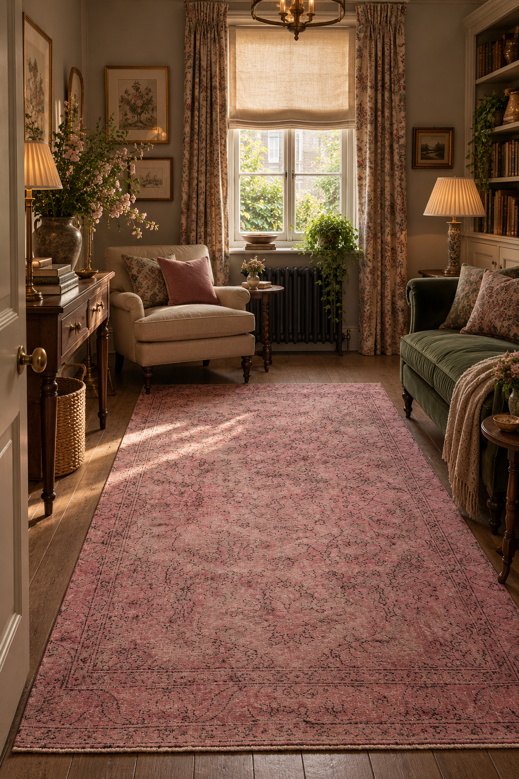 Vintage Turkish Rug – Pink · 153 × 278 cm