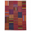 Multicolour patchwork kilim rug, 201 × 298 cm