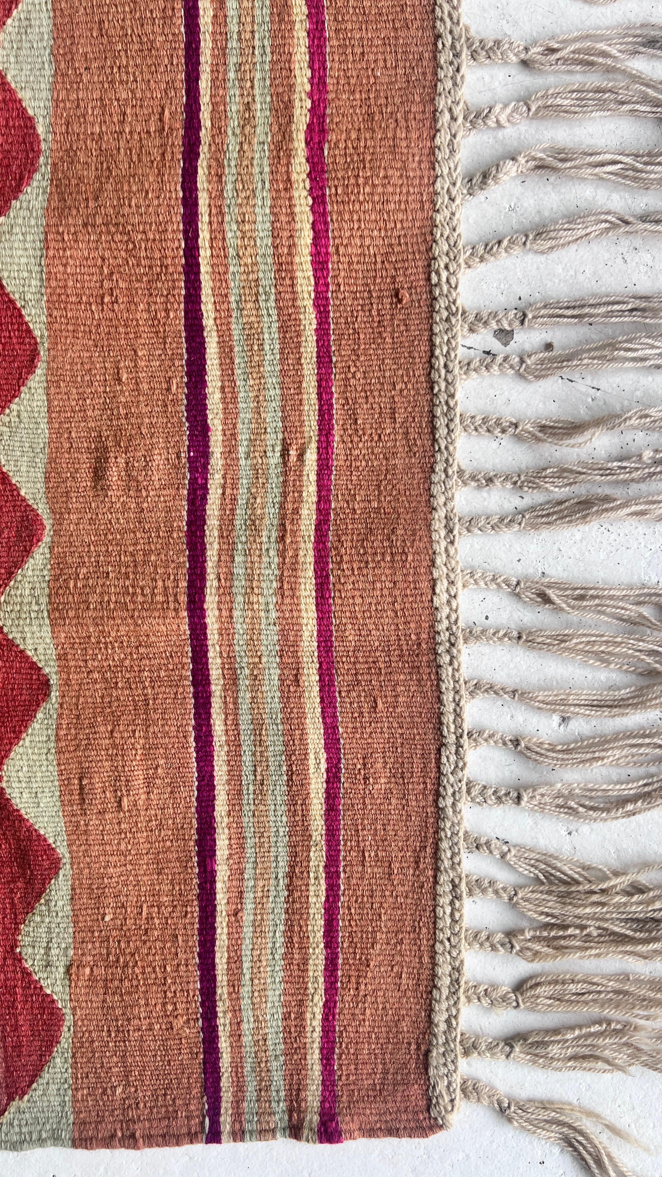 Vintage Turkish Cicim Kilim 163x181 cm – Handwoven Wool Rug – Tribal Bohemian Flatweave