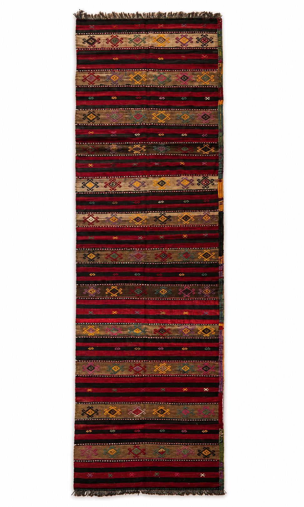 85 × 360 cm | Handmade Sivas Cicim Wool Kilim Runner