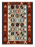 123 × 170 cm Handmade Denizli Kilim – Vintage Turkish Wool Flatweave Carpet