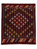 105 × 115 cm Vintage Konya Kilim – Handmade Turkish Wool Carpet
