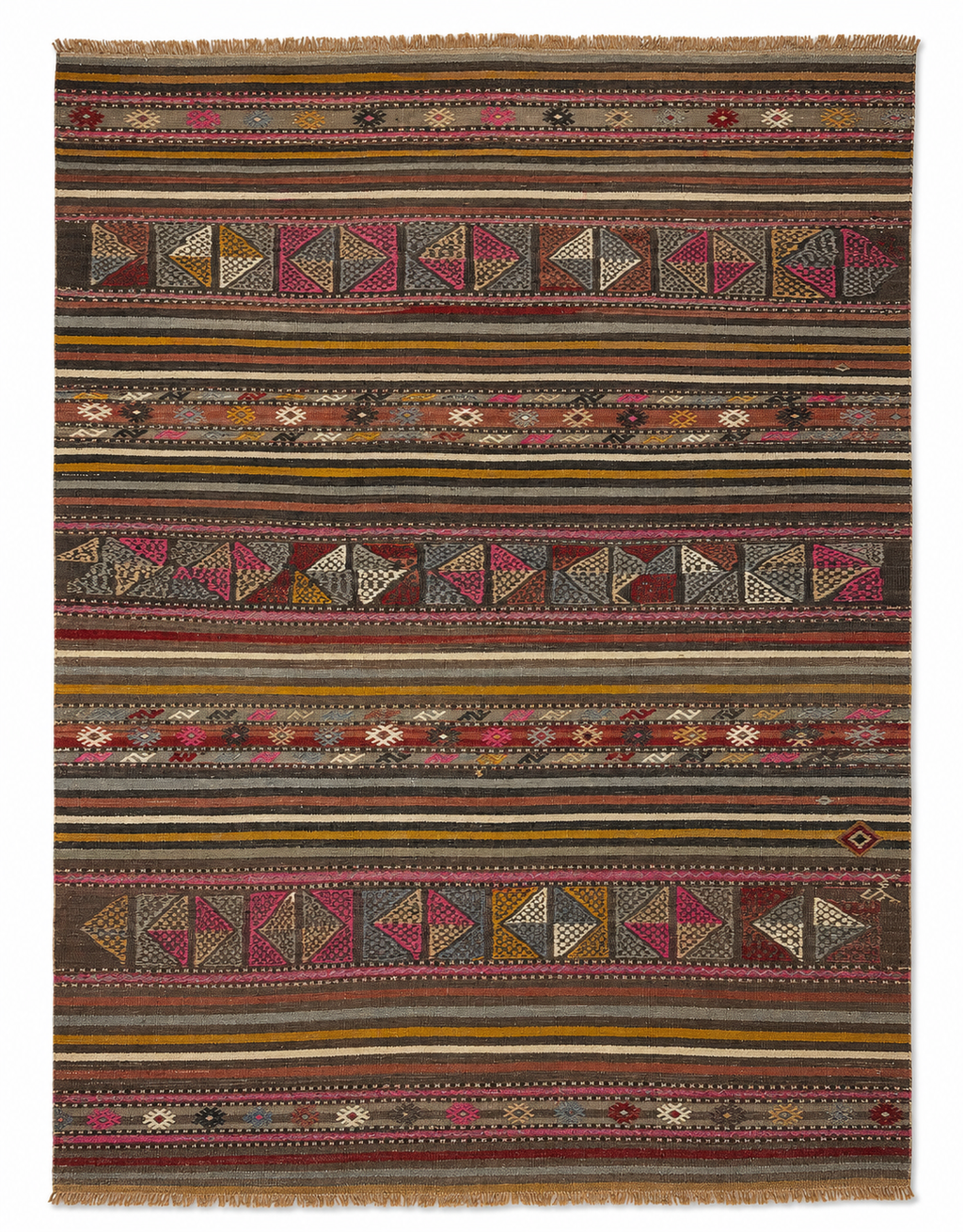 148 × 210 cm | 70-Year-Old Vintage Handmade Turkish Konya Kilim