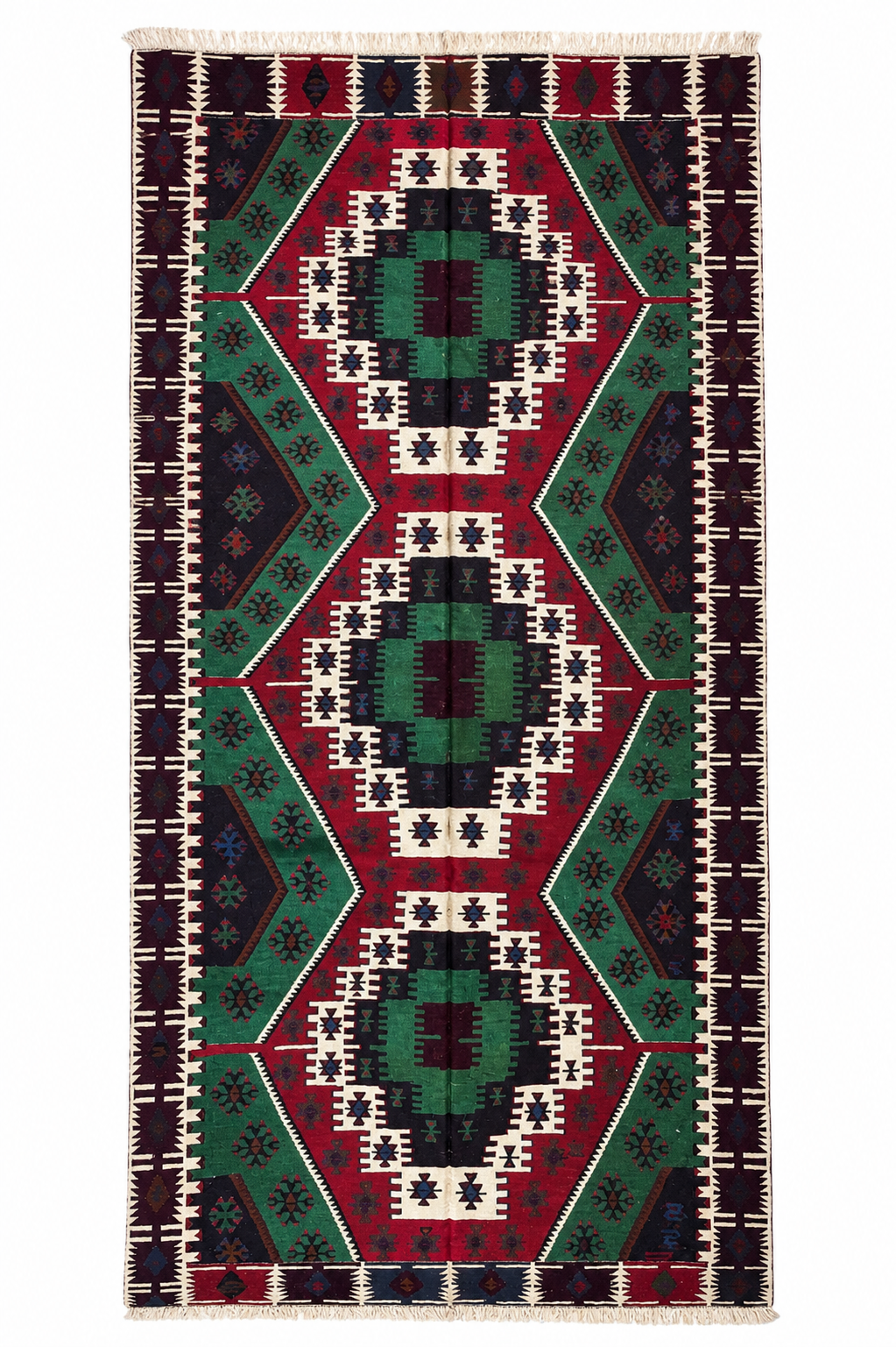 170 × 390 cm | 2-in-1 Handmade Anatolian Kilim