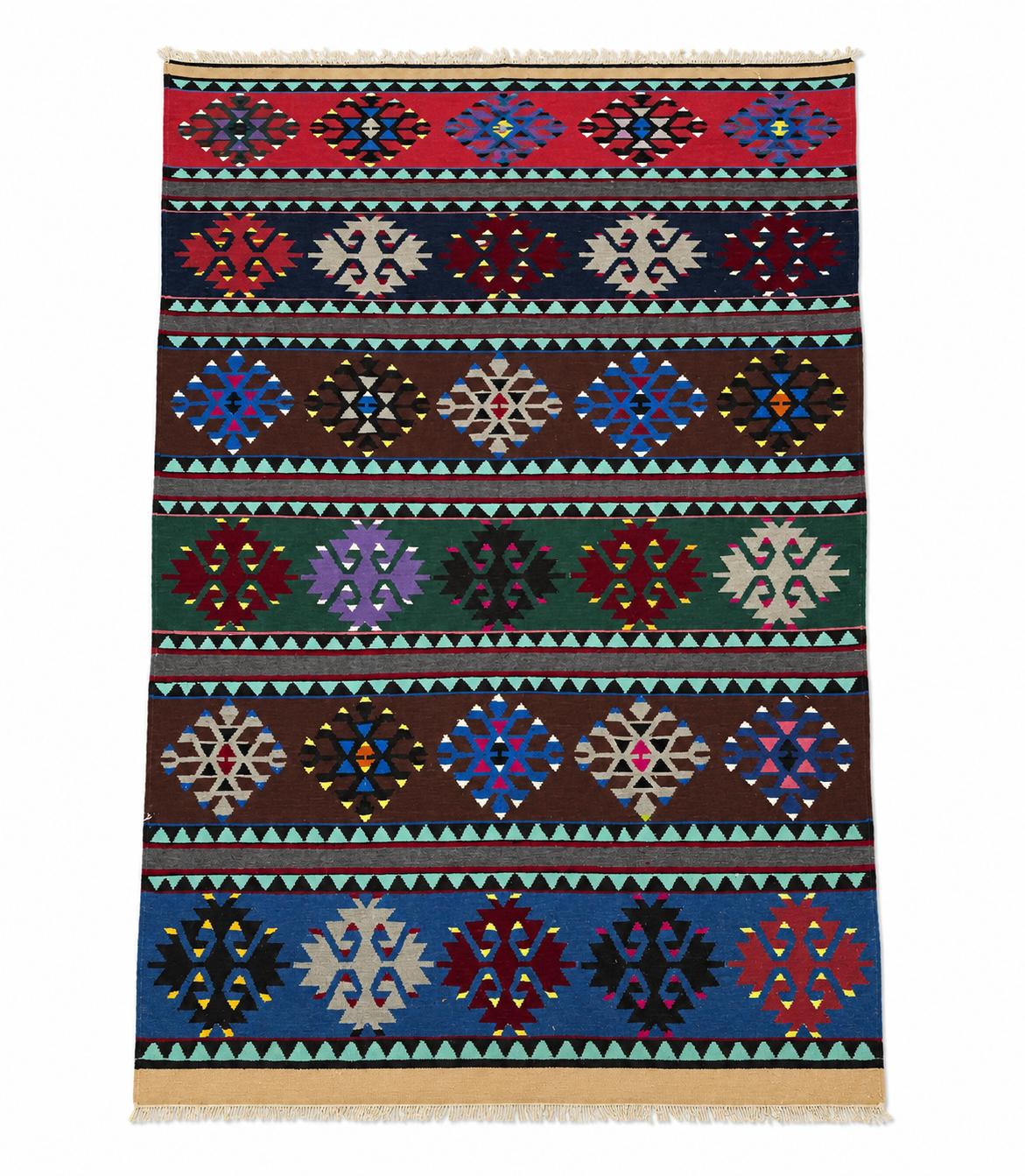 119 × 280 cm Vintage Sivas Kilim Runner – Handmade Turkish Wool Flatweave Carpet