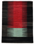 97 × 122 cm Vintage Afyon Parmaklı Kilim – Handmade Turkish Wool Carpet