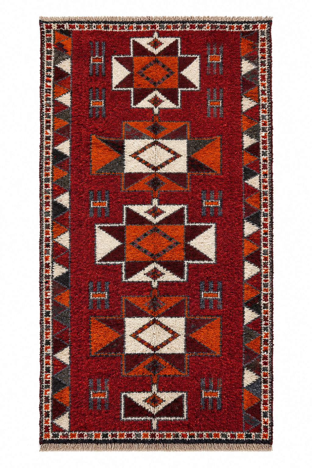 120 × 350 cm | Handmade Herki Tribal Runner
