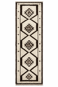 Herki Tribal Runner Rug – Ivory · 80 × 320 cm