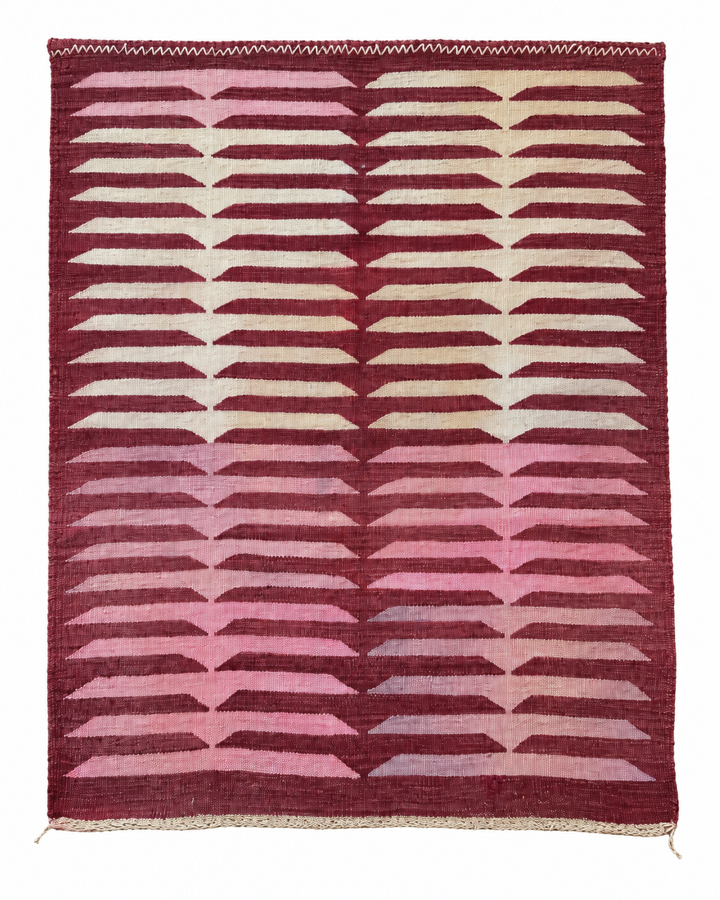 91 × 96 cm Vintage Afyon Parmaklı Kilim – Handmade Turkish Wool Carpet
