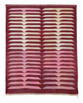 91 × 96 cm Vintage Afyon Parmaklı Kilim – Handmade Turkish Wool Carpet