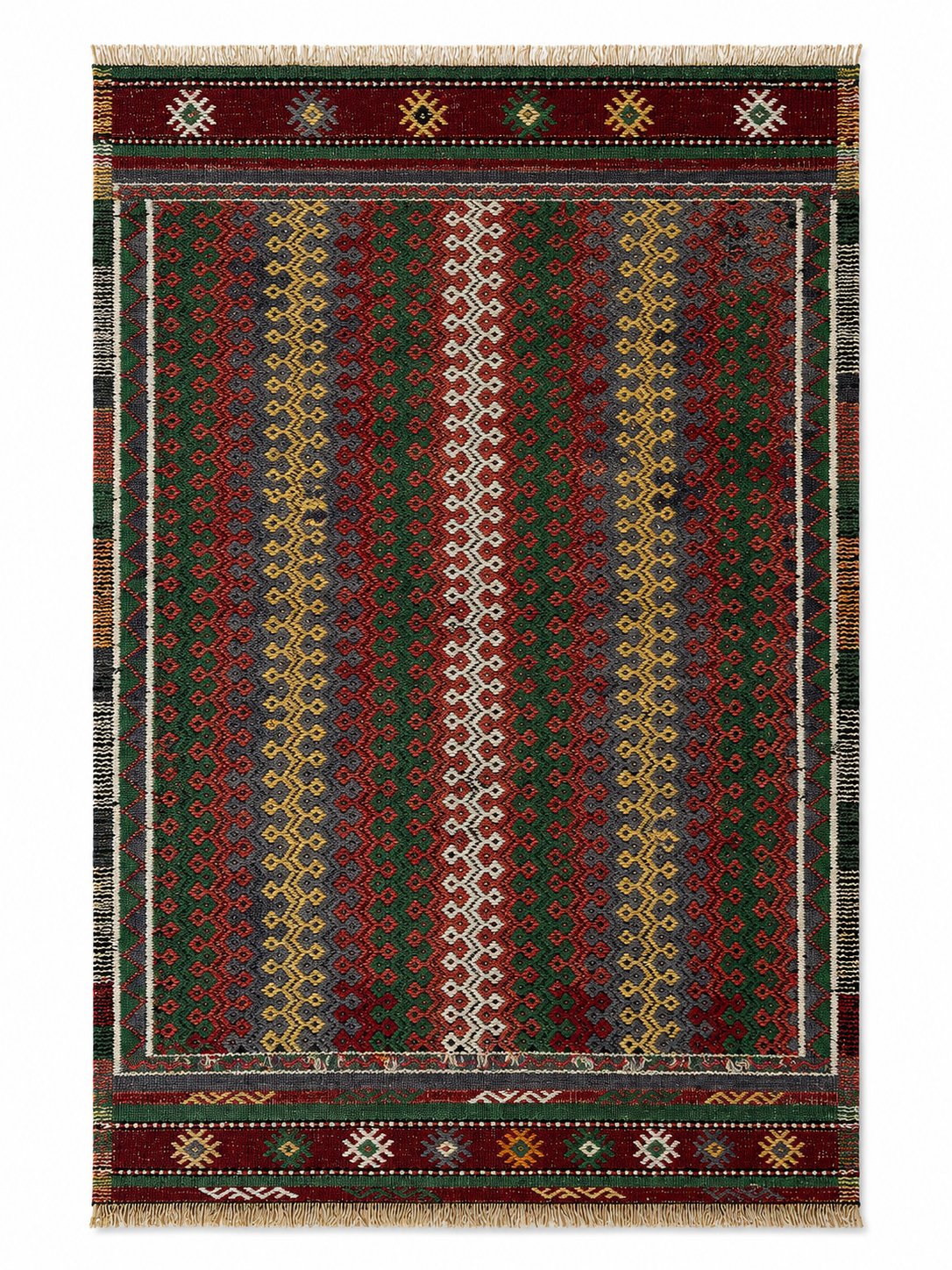 78 × 124 cm Handmade Afyon Cicim Kilim – Vintage Turkish Wool Tribal Carpet