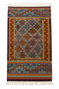 70 × 135 cm Vintage Konya Kilim – Handmade Turkish Wool Tribal Carpet