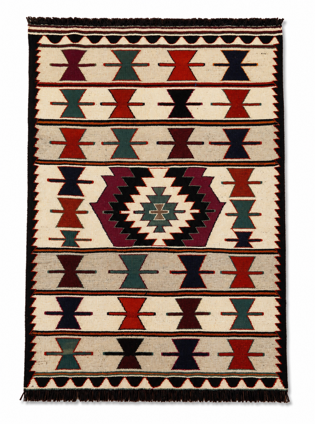 97 × 125 cm | Handmade Mersin Mut Wool Kilim