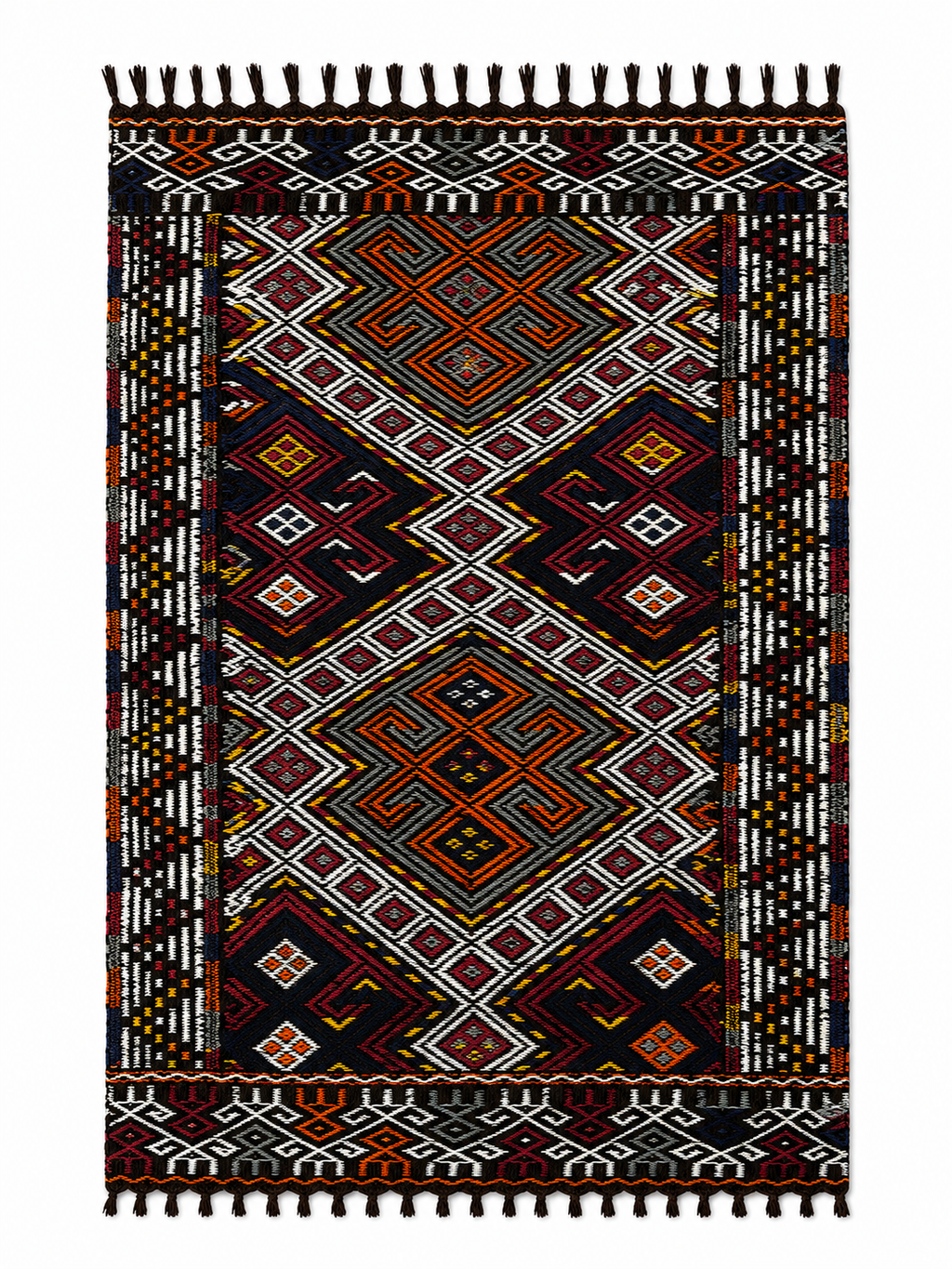70 × 125 cm Antique Konya Kilim – Handmade Turkish Wool Tribal Carpet