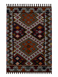 70 × 125 cm Antique Konya Kilim – Handmade Turkish Wool Tribal Carpet