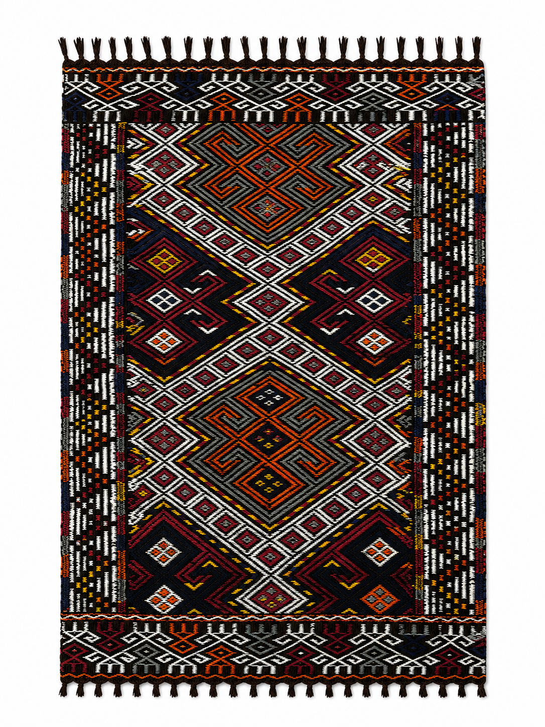 70 × 125 cm Antique Konya Kilim – Handmade Turkish Wool Tribal Carpet